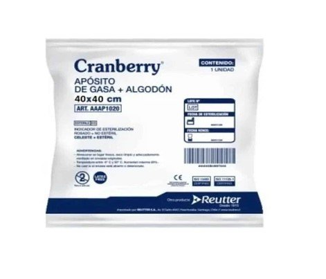 Apósito de Gasa Natural Cranberry 40×40