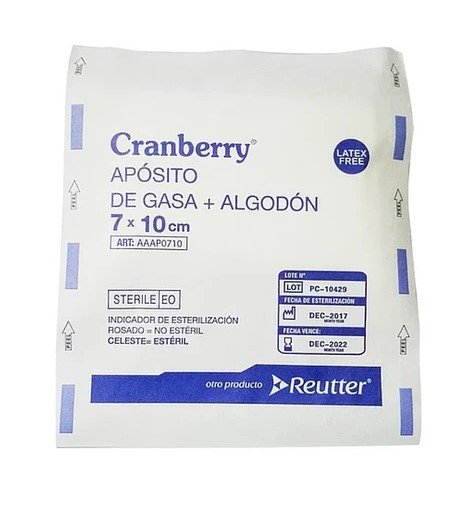 Apósito de Gasa Natural Cranberry 7×10